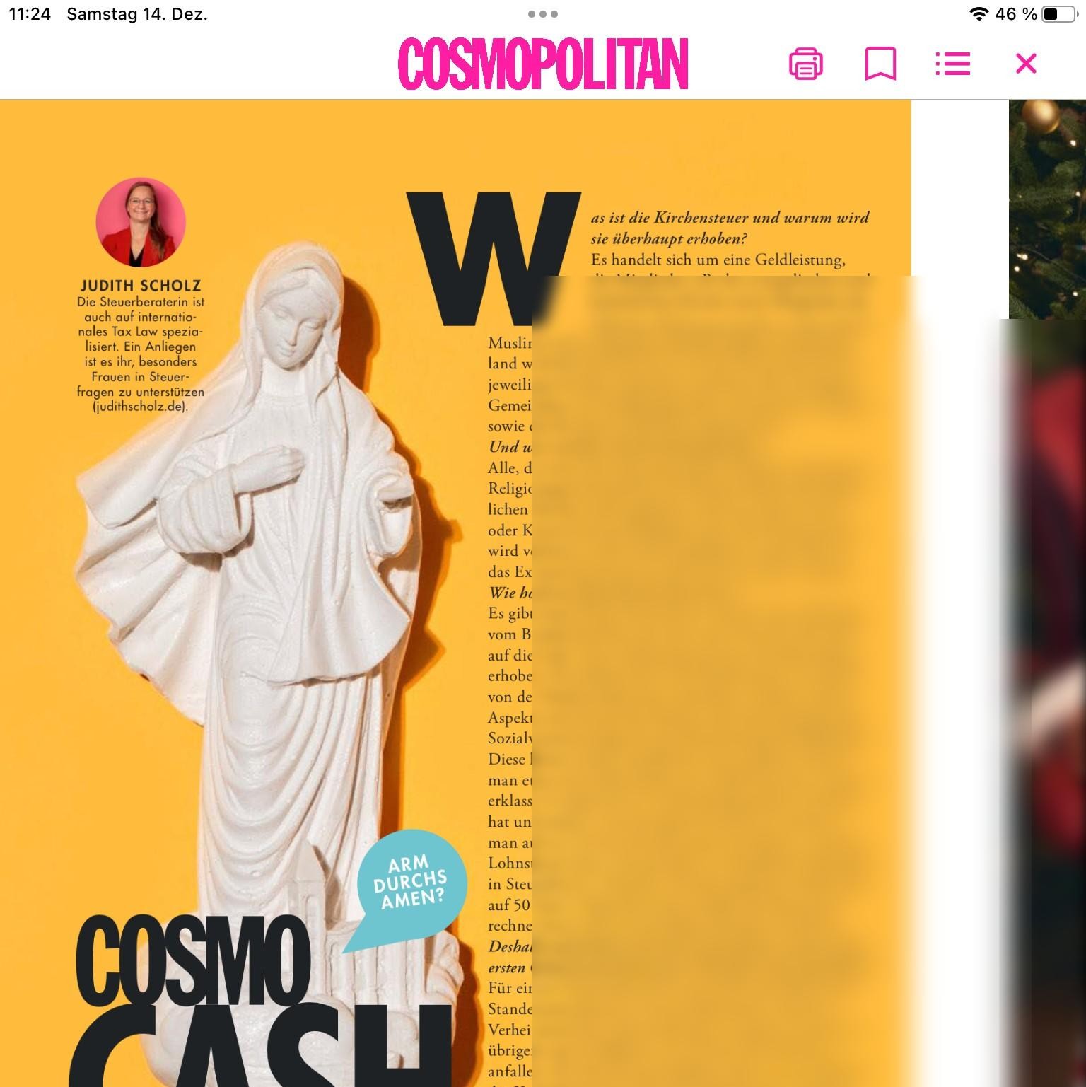 Cosmo Cash Kirchensteuer